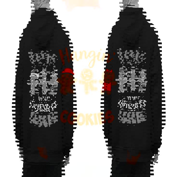 Hangin My Kindergarten Cookie Gingerbread Christmas Teacher For Men Women Kids Men&#x27;s Hoodie Back Print