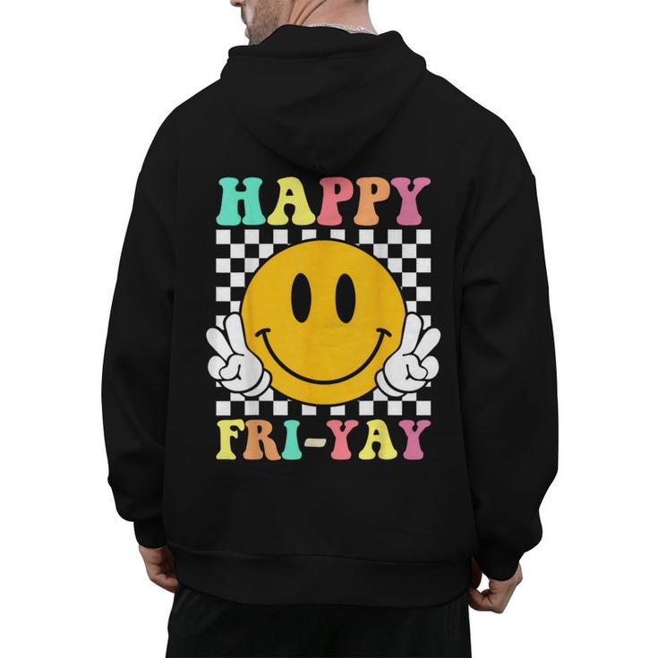 Happy Fri-Yay Teacher Friday Weekend School Men's Hoodie Back Print