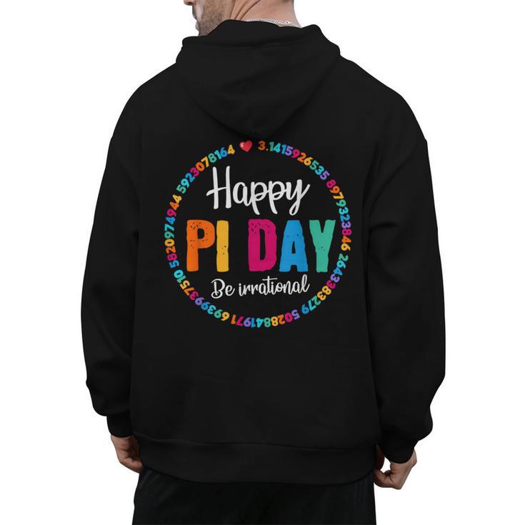 Happy Pi Day Pie Math Coach Teacher Pi Day Lover Nerdy Men's Hoodie Back Print