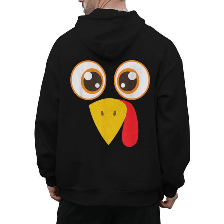 Hilarious Turkey Halloween Thanksgiving Teacher Nurse Men's Hoodie Back Print
