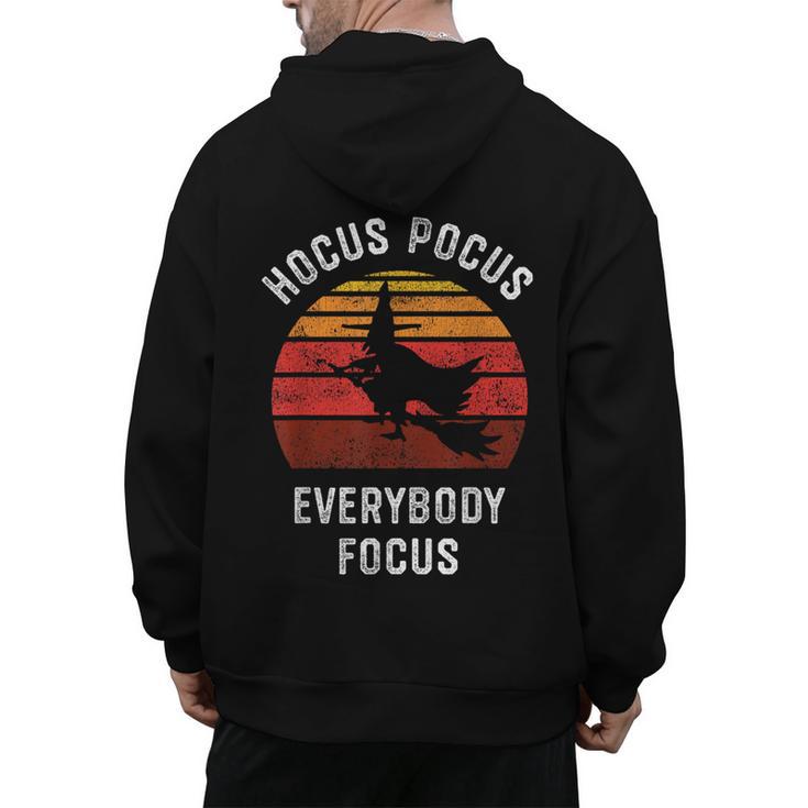 Hocus Pocus Everybody Focus Witch Halloween Teacher Women Men's Hoodie Back Print