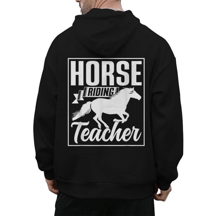 Horse Riding Teacher Rider Lover Equestrian Men Women Kids Men's Hoodie Back Print