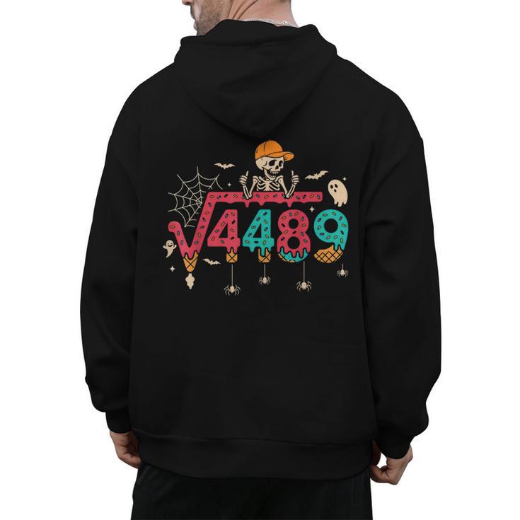 HUGvyn Square Root 4489 Math Teacher 67 Meme Halloween Men's Hoodie Back Print