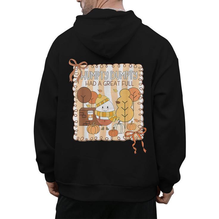 Humpty Dumpty Had A Great Fall Teacher Thanksgiving Autumn Men's Hoodie Back Print