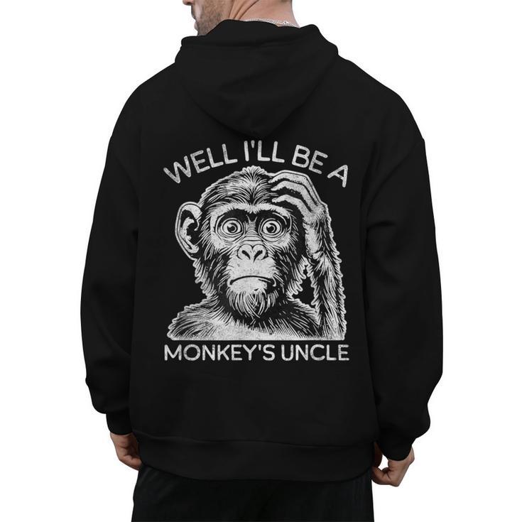 Well I'Ll Be a Monkey's Uncle Teacher And Student Men's Hoodie Back Print