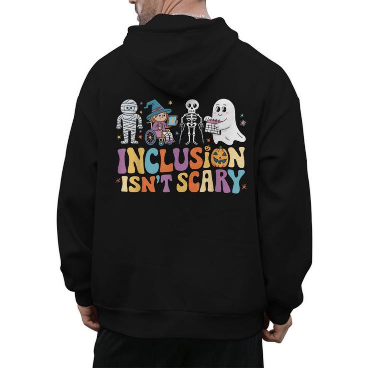 Inclusion Isn't Scary SLP Halloween Sped Teacher Men's Hoodie Back Print