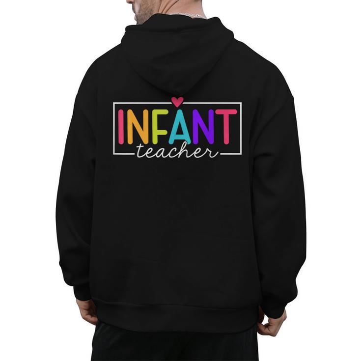 Infant Teacher Daycare Provider Childcare Teacher Men's Hoodie Back Print
