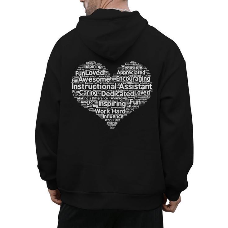 Instructional Assistant Teacher Appreciation T Shirt Men's Hoodie Back Print