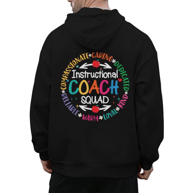 Instructional Coach Squad Teacher Assistant Support Team Men's Hoodie Back Print