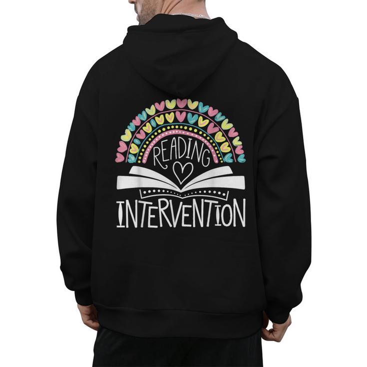 Intervention Teacher Reading Intervention Men's Hoodie Back Print