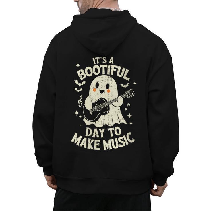 It's A Bootiful Day To Make Music Halloween Music Teacher Men's Hoodie Back Print