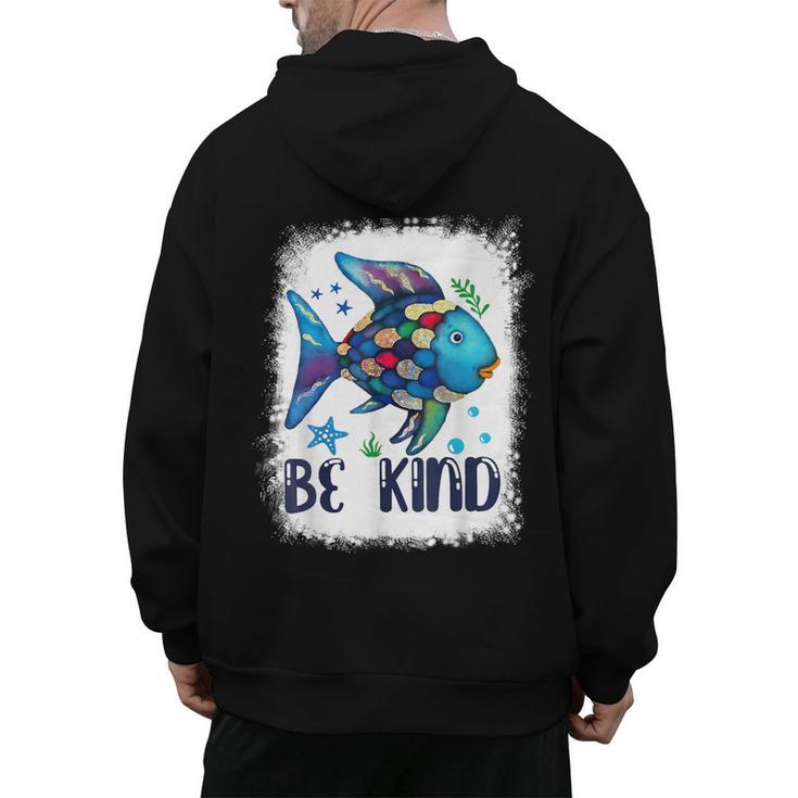 Be Kind Rainbow Fish Teacher Life Back To School Teaching Men Women Men's Hoodie Back Print
