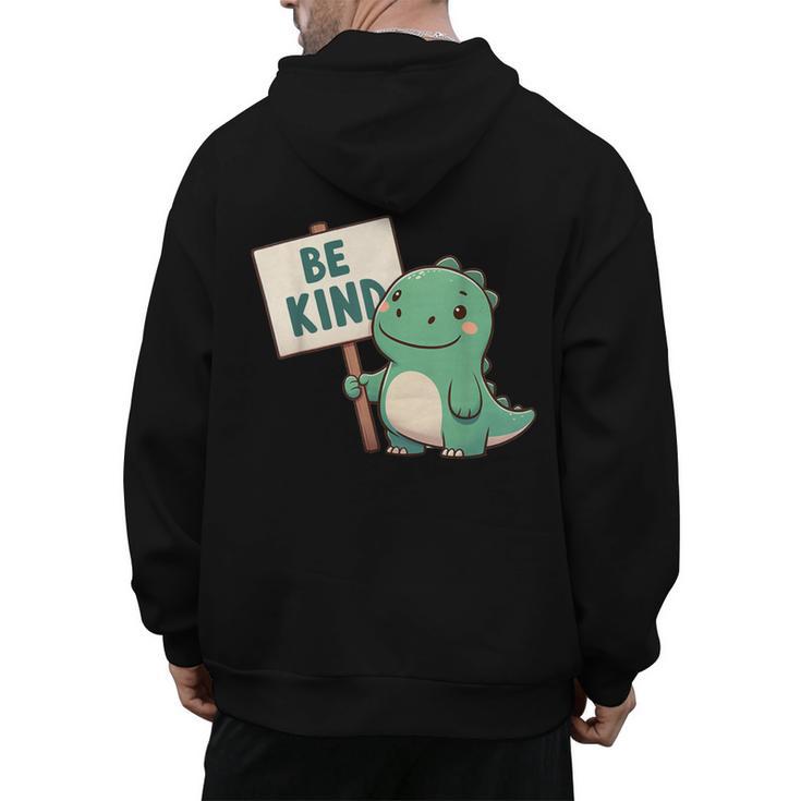 Be Kind Teacher Anti-Bullying Dino Kindness Women Men Boys Men's Hoodie Back Print