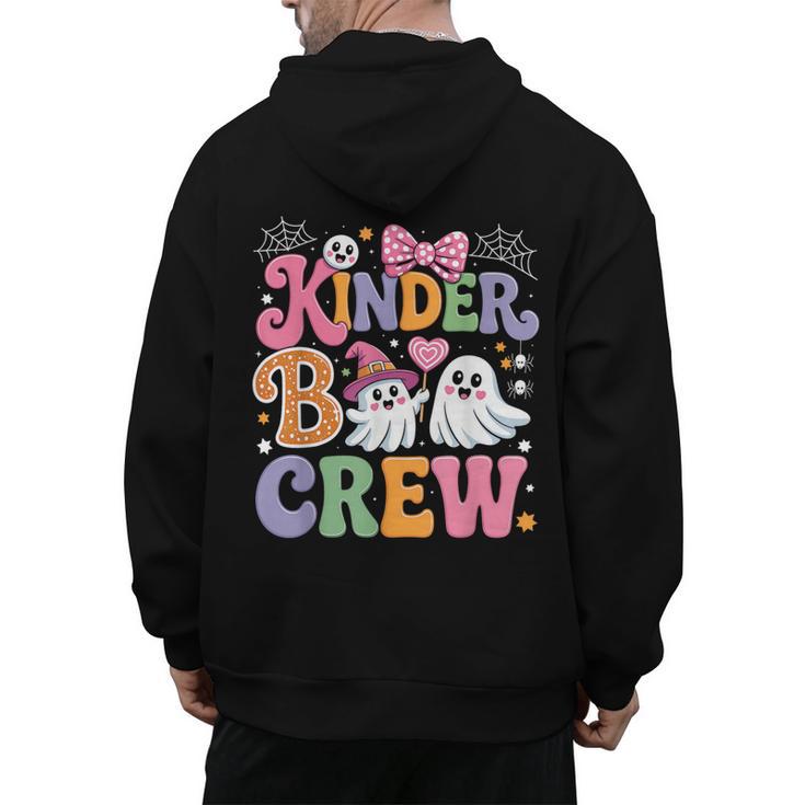 Kinder Boo Crew Kindergarten Teacher Student Halloween Men's Hoodie Back Print