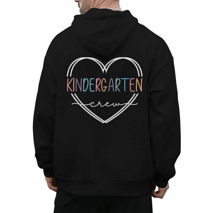 Kindergarten Crew Kinder Crew Teacher Squad Team Preschool Men's Hoodie Back Print