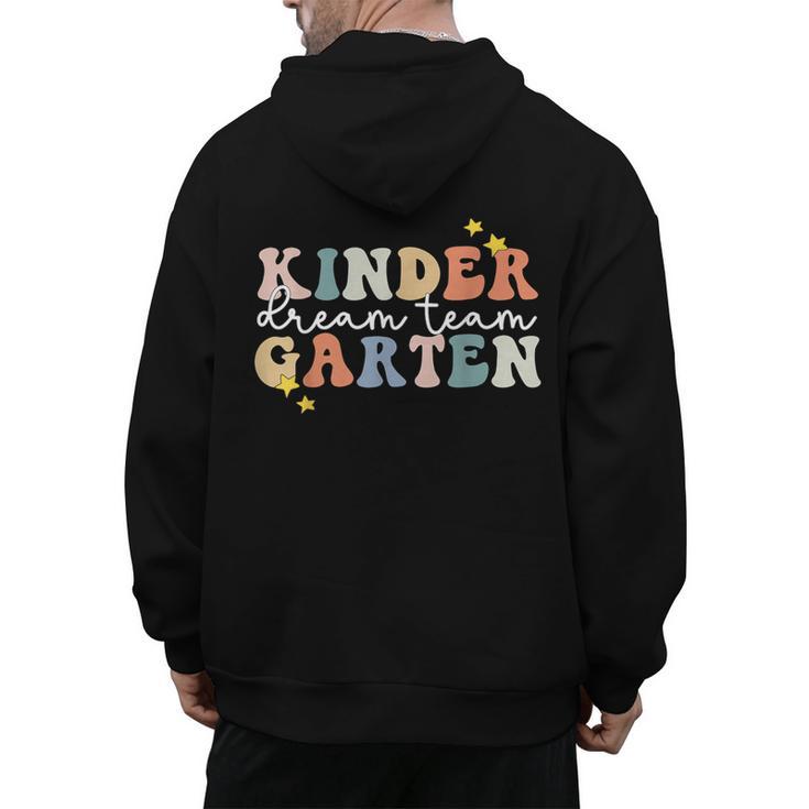 Kindergarten Dream Team Teacher Back To School Men's Hoodie Back Print