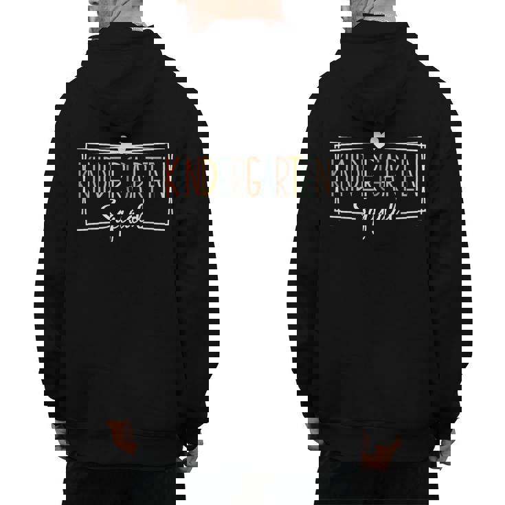 Kindergarten Squad Teachers Kids Kindergarten Back To School Men&#x27;s Hoodie Back Print