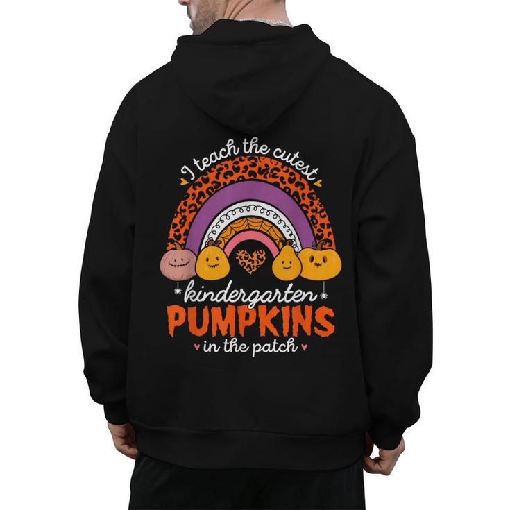 Kindergarten Teacher Pumpkin Patch Cute Men's Hoodie Back Print