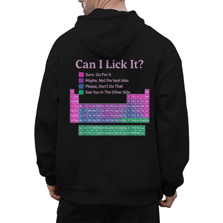 Can I Lick It Periodic Table Teacher Student Kids Men's Hoodie Back Print
