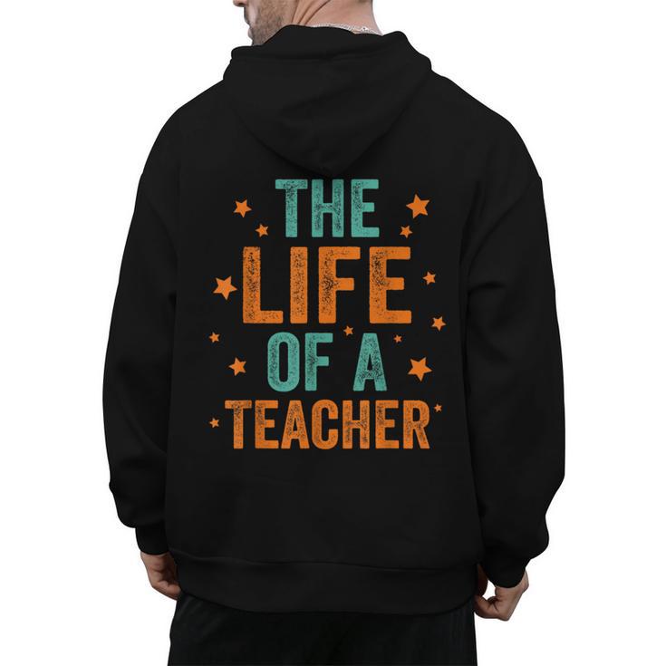 The Life Of A Teacher Men's Hoodie Back Print