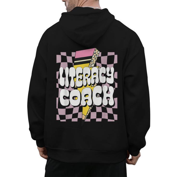 Literacy Coach Reading Specialist Facilitator Lead Teacher Men's Hoodie Back Print