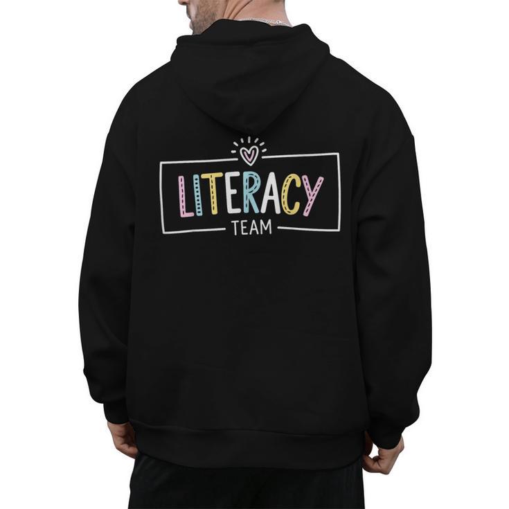 Literacy Team Teacher Men's Hoodie Back Print