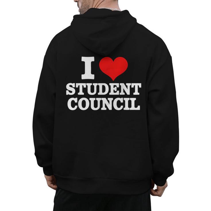 I Love Student Council Student Teacher Men's Hoodie Back Print