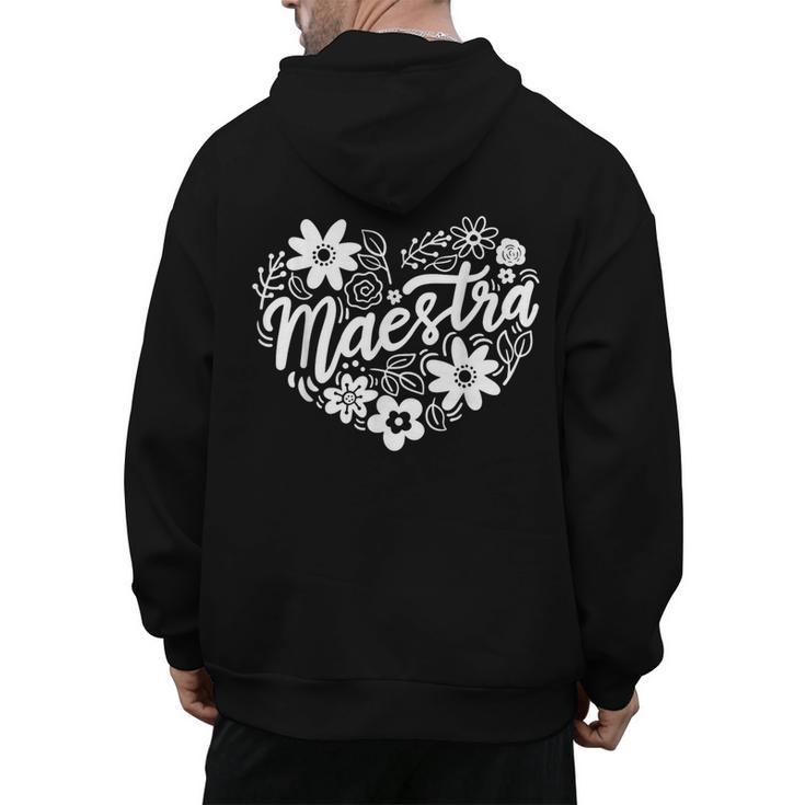 Maestra Spanish Teacher Men's Hoodie Back Print