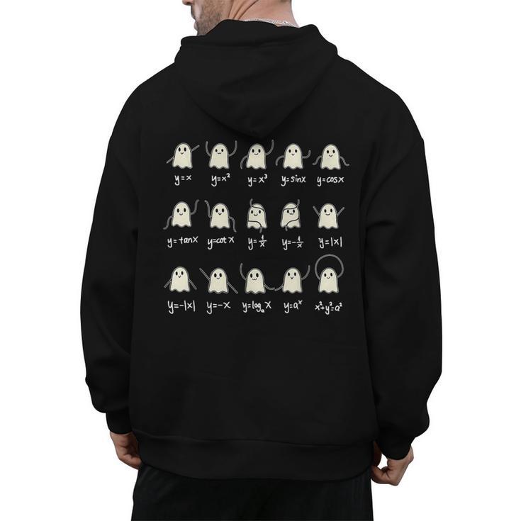 Math Dance Ghost Halloween Spooky Cute Ghost Math Teacher Men's Hoodie Back Print
