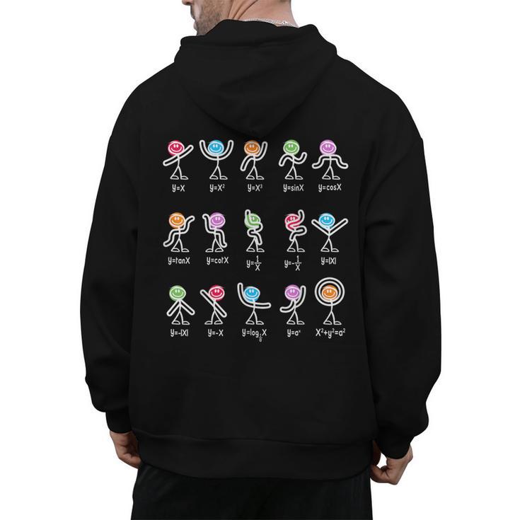 Math Equation Figures Algebra Dance Nerdy Teacher Joke For Men Women Girls Kids Men's Hoodie Back Print