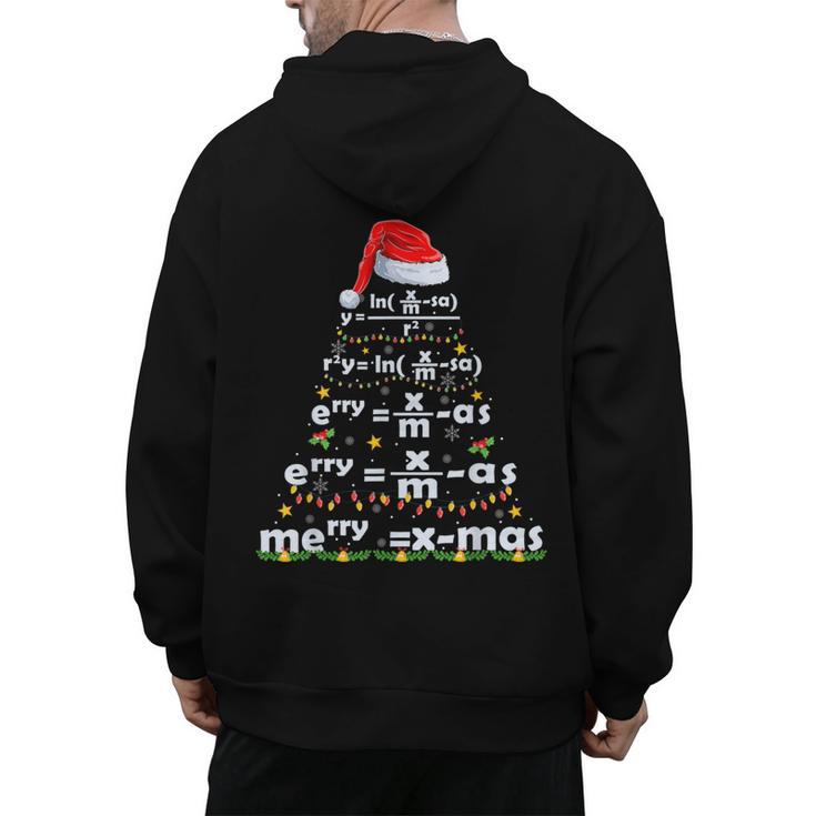 Math Equation Merry X-Mas Math Teacher Christmas Humor Men Women Kids Men's Hoodie Back Print
