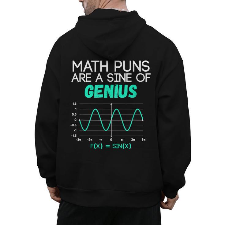 Math Puns Are a Sine Of Genius Math Teacher T-Shirt Men's Hoodie Back Print