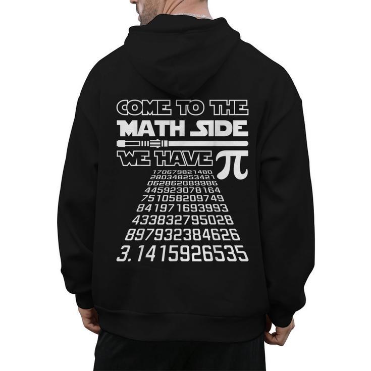 Come To The Math Side We Have Pie Shirt Pi Day Teacher Men's Hoodie Back Print