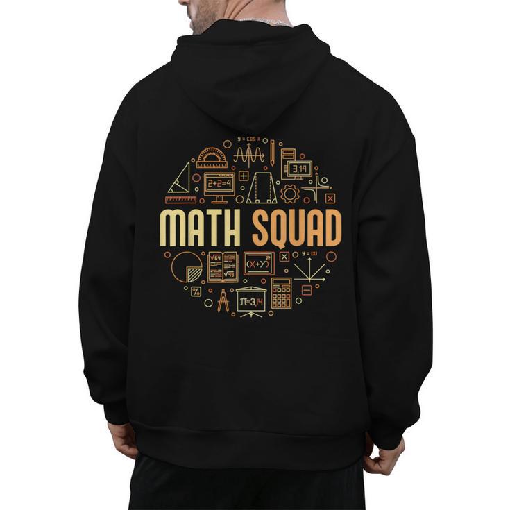 Math Squad For Teacher Or Student Mathematics Men Women Kids Men's Hoodie Back Print