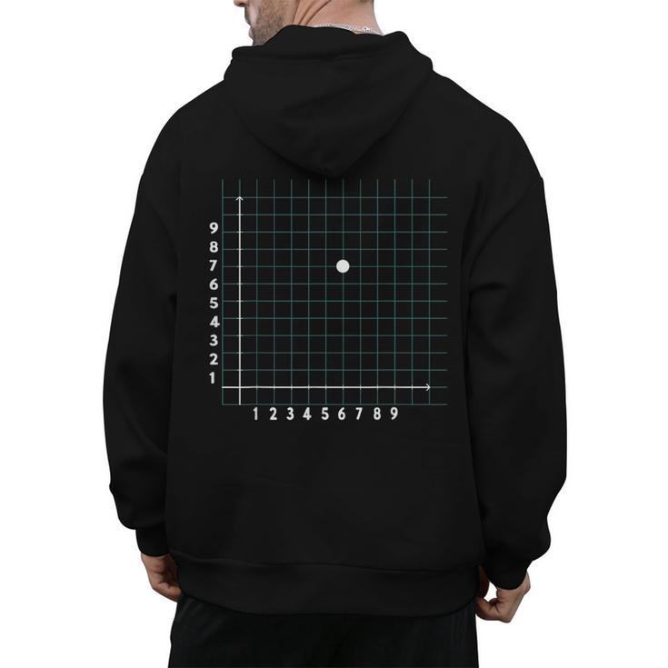 Math Teacher 67 Cartesian Grid Point Humor Men's Hoodie Back Print