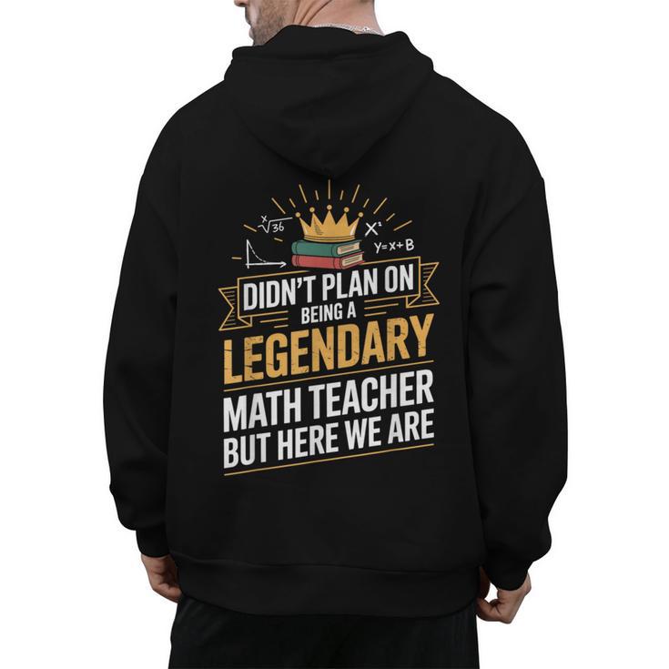 Math Teacher For Algebra Lovers Mathematics Men's Hoodie Back Print