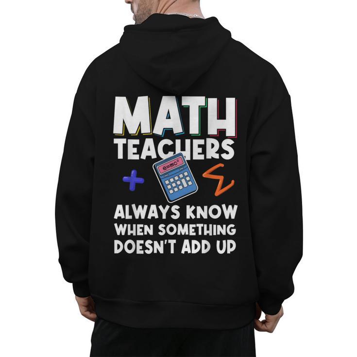 Mathematics Teachers Math Teacher For Men Women Men's Hoodie Back Print