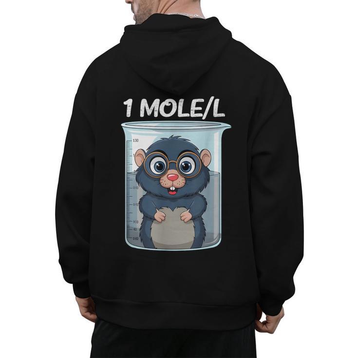 Mole Chemistry Chemist Student Science Teacher Men's Hoodie Back Print