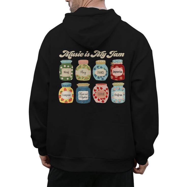 Music Is My Jam Back To School Music Teacher Specials Team Men's Hoodie Back Print
