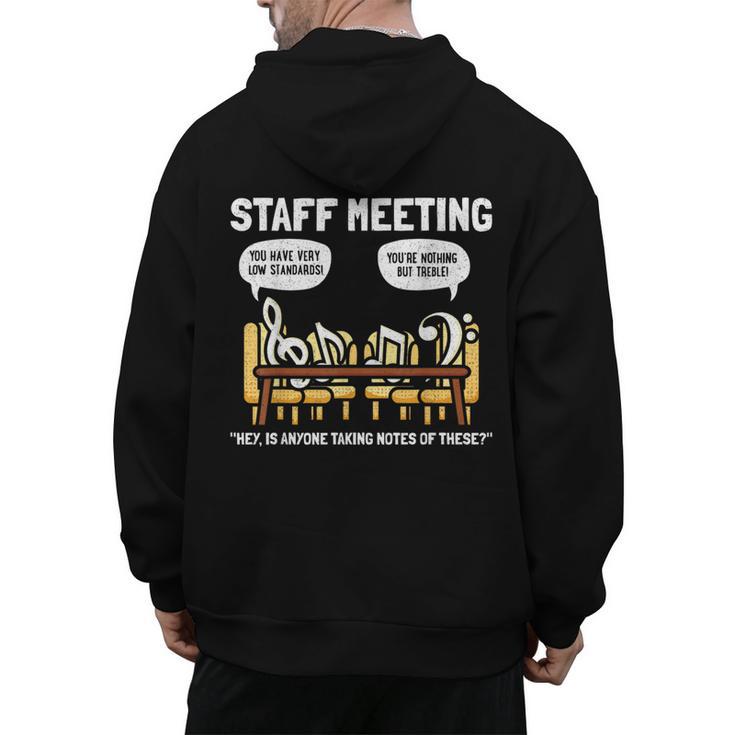 Music Theory Musician Music Teacher Musical Notes For Men Women Girls Kids Men's Hoodie Back Print