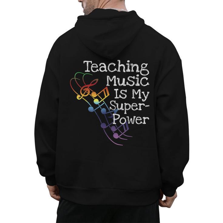 Music Teacher Men's Hoodie Back Print