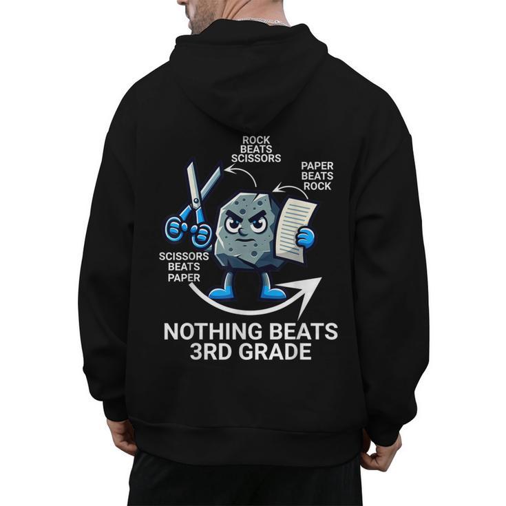Nothing Beats 3rd Grade Back To School Kids Teachers Men's Hoodie Back Print
