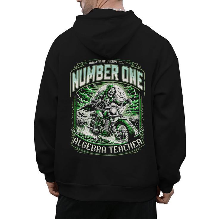Number One Algebra Teacher 1 Career s Men's Hoodie Back Print
