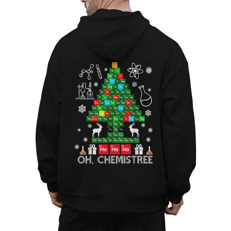 Oh Chemistree Scientist Chemical Christmas Xmas Teacher Men's Hoodie Back Print