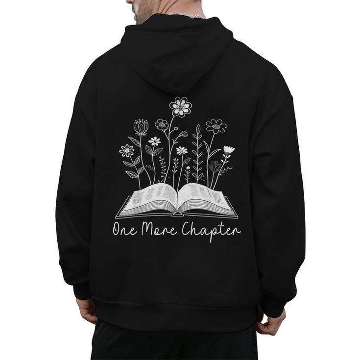 One-More Chapter Wildflower Reading Teacher Library Bookish Men's Hoodie Back Print