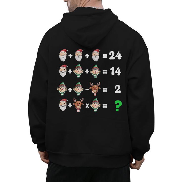 Order Of Operations Quiz Christmas Math Teacher Xmas Math Men's Hoodie Back Print
