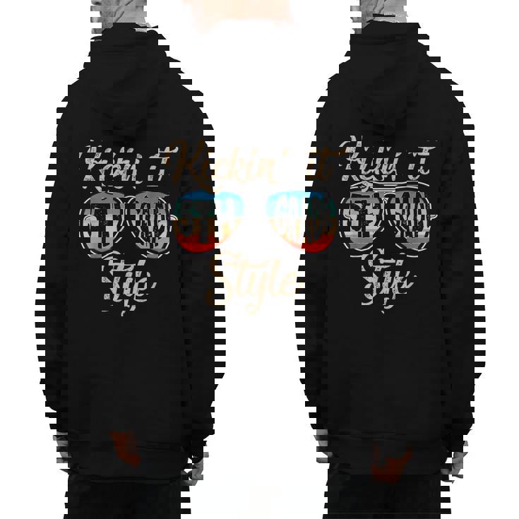 P41l Retro Kickin It 5th Grade Style Teacher Back To School For Men Women Girls Kids Men&#x27;s Hoodie Back Print