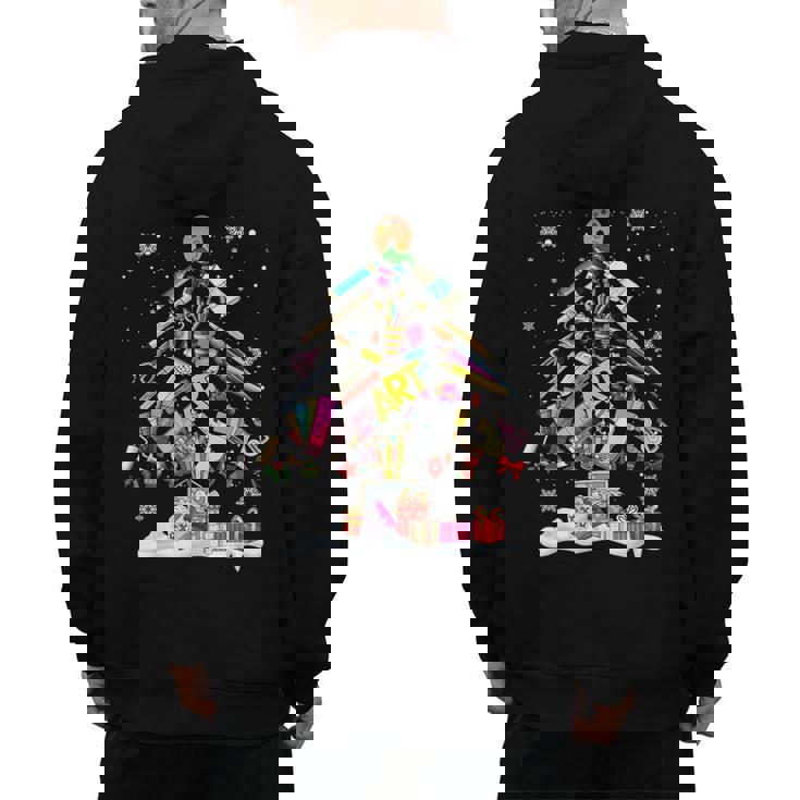 Paintbrush Christmas Tree Decor Xmas For Artist Art Teacher For Men Women Men&#x27;s Hoodie Back Print