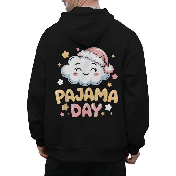 Pajama Day School Spirit Week Fun Cloud Teacher Men's Hoodie Back Print