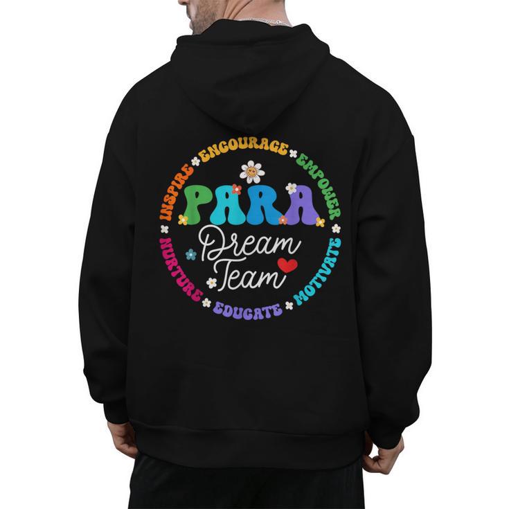 PARA Dream Team Teacher Paraprofessional Paraeducator Men's Hoodie Back Print, trending gift PARA Dream Team Teacher Paraprofessional Paraeducator Men's Hoodie Back Print, trending gift